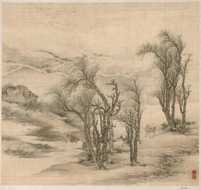 Campesinos Regresando en una Tarde de Primavera, principios de 1600s de Tao Hong