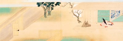 Pintura y Caligrafía sobre la vida del sacerdote Saigyo de Tawaraya Sotatsu