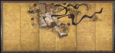 Dios del trueno Raijin, mediados de 1600 de Tawaraya Sotatsu