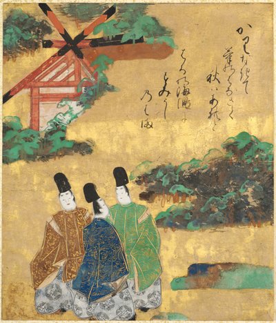 La playa en Sumiyoshi de los Cuentos de Ise, 1600-1640 de Tawaraya Sotatsu
