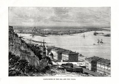 Confluencia del Oka y el Volga, Rusia, 1879 de Taylor
