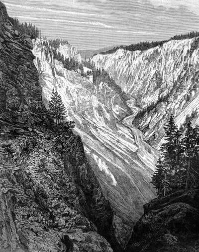 Gran Cañón, Parque Nacional de Yellowstone, EE.UU., siglo XIX de Taylor