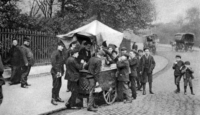 Vendedor de helados italianos o hoky, Londres, principios del siglo XX de Taylor