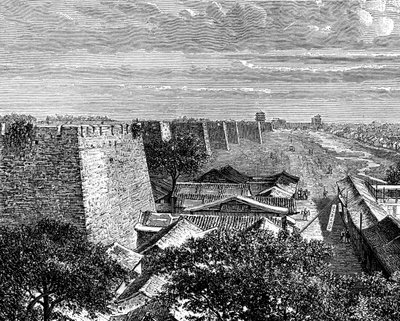 Murallas de la antigua ciudad de Pekín, China, siglo XIX de Taylor
