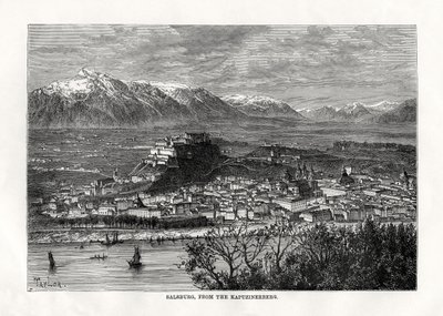 Salzburgo, desde el Kapuzinerberg, Austria, siglo XIX de Taylor