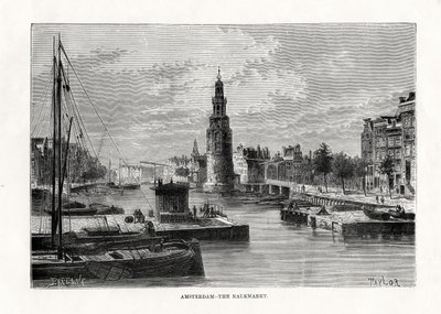 El Kalkmarkt, Ámsterdam, Holanda, 1879 de Taylor