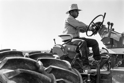 El agricultor familiar Ed Ker, del rancho A.M. Ker, es un granjero que cultiva... de Ted Spiegel
