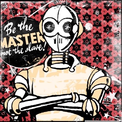 Be the master, 2015 (Collage sobre lienzo) de Teis Albers