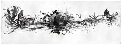 Gruñido de oso, 2014 (Collage sobre lienzo) de Teis Albers