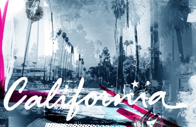 California, 2015 (Collage sobre lienzo) de Teis Albers