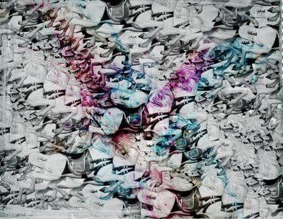 Crazy Horses, 2014 (Collage sobre lienzo) de Teis Albers