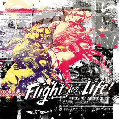 Flight for Life!, 2015 (técnica mixta sobre lienzo) de Teis Albers