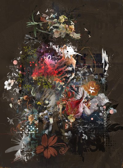 Floralies, 2018 (Collage sobre lienzo) de Teis Albers