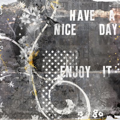 ¡Que tengas un buen día! 2016 (Collage sobre lienzo) de Teis Albers