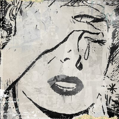 In tears, 2015 (Collage sobre lienzo) de Teis Albers