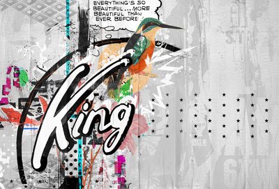 Kingbird, 2015 (Collage sobre lienzo) de Teis Albers