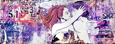 Amor, 2015 (Collage sobre lienzo) de Teis Albers