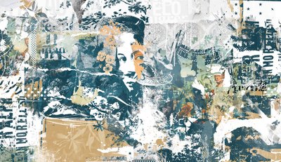 Magdalena, 2014 (Collage sobre lienzo) de Teis Albers