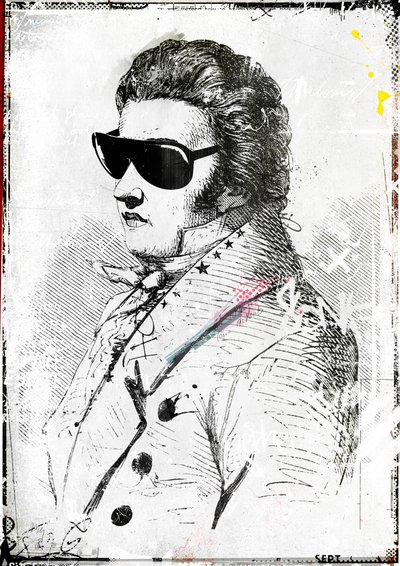 Mr Sunglasses II, 2016 (Collage sobre lienzo) de Teis Albers