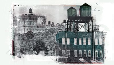 NYC II, 2017 (Collage sobre lienzo) de Teis Albers
