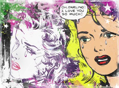 Oh Darling!, 2015 (Collage sobre lienzo) de Teis Albers