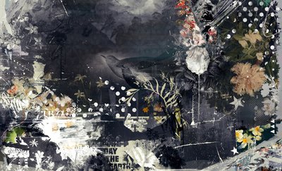 En una rama, 2015 (Collage sobre lienzo) de Teis Albers