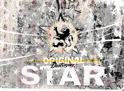 Estrella original, 2018 (Collage sobre lienzo) de Teis Albers