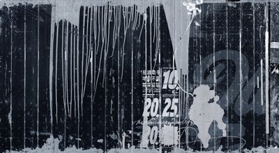 Caniche Doodle, 2015 (Collage sobre lienzo) de Teis Albers