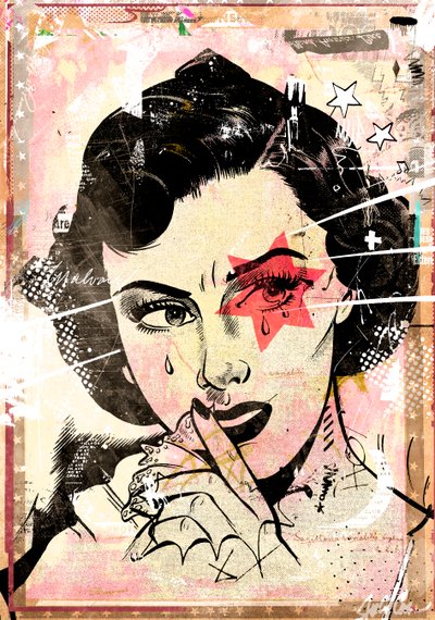 Starry Eye Surprise, 2017 (Collage sobre lienzo) de Teis Albers