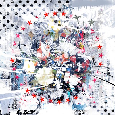 Tarde estrellada, 2015 (Collage sobre lienzo) de Teis Albers
