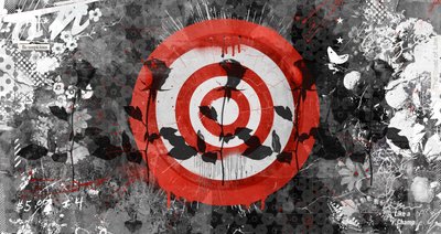 Target Rose, 2014 (Collage sobre lienzo) de Teis Albers