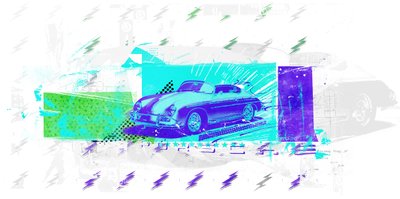 Futurismo vintage, 2015 (Collage sobre lienzo) de Teis Albers