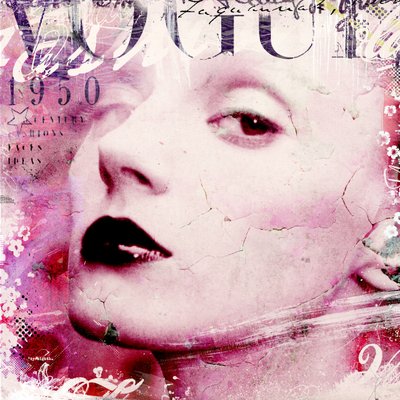 Vogue 1950, 2016 (Collage sobre lienzo) de Teis Albers