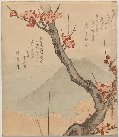 Ciruelo con Monte Fuji de Teisai Hokuba