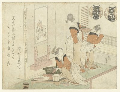 Escena en una casa de té de Teisai Hokuba
