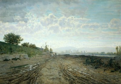Mañana en el Arno, de Telemaco Signorini (1835-1901). de Telemaco Signorini