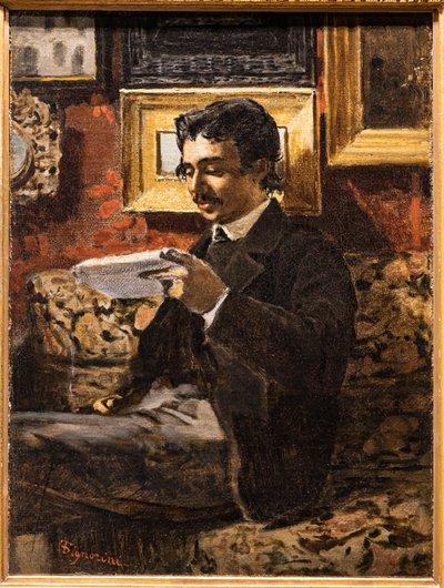 El hombre que lee de Telemaco Signorini