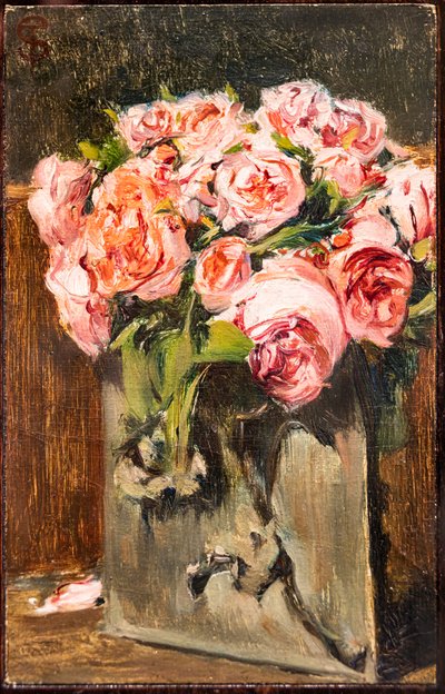 Jarrón con rosas de Telemaco Signorini
