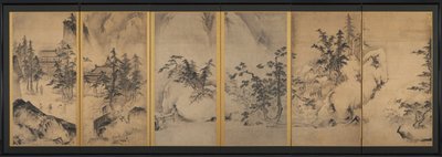 Paisaje de invierno y primavera, primera mitad del siglo XV de Tenshō Shūbun
