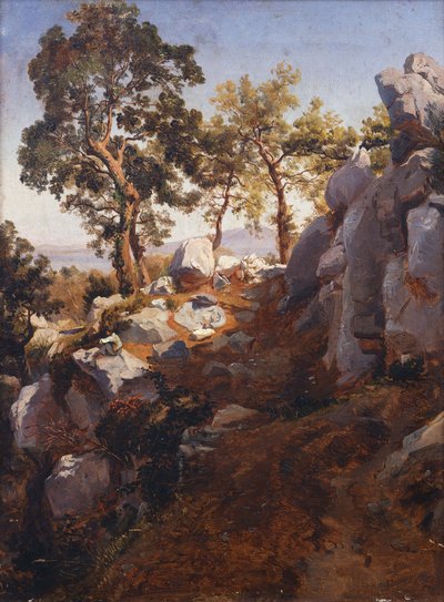 Paisaje cerca de Gragnano de Teodoro Duclere