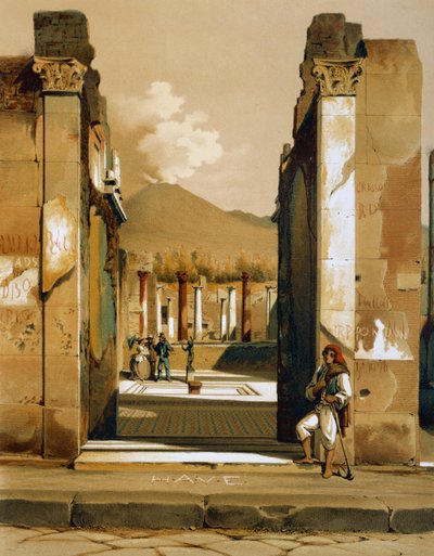 Vista de la Casa del Fauno en Pompeya de Teodoro Duclere