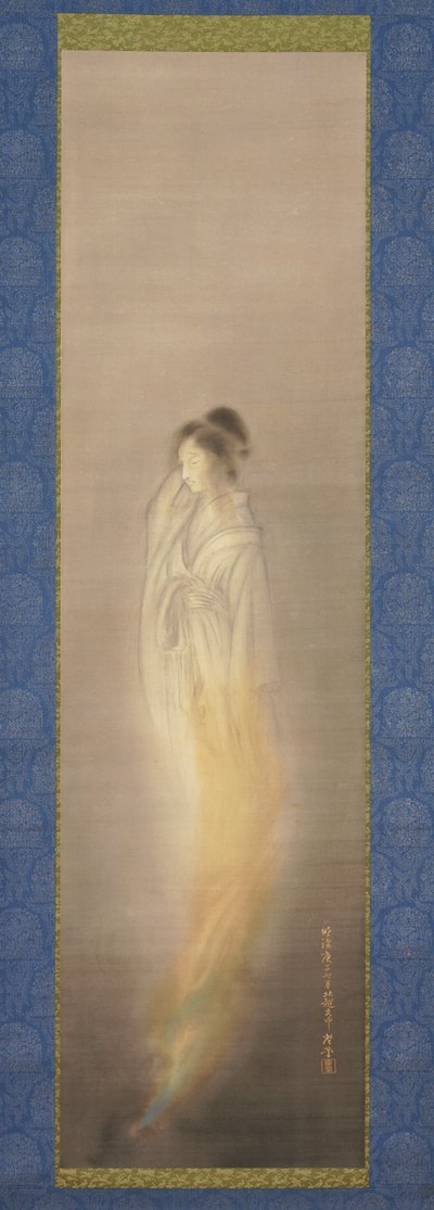 Fantasma [derecha de una pareja], julio de 1900 (tinta y color claro sobre seda) de Terasaki Kogyo