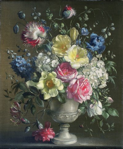 Flores de verano (óleo sobre lienzo) de Terence Loudon
