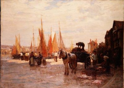 Vista del puerto de Brixham, Devon de Terrick Williams
