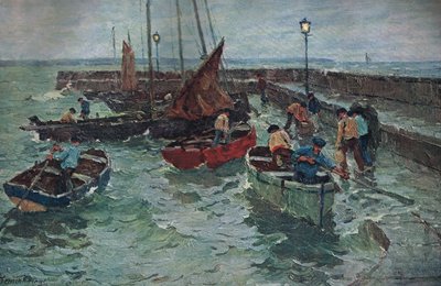 Escena del Puerto, c.1915 de Terrick Williams