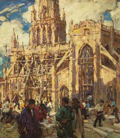 La Reconstrucción de St Mary Redcliffe, c.1920 de Terrick Williams