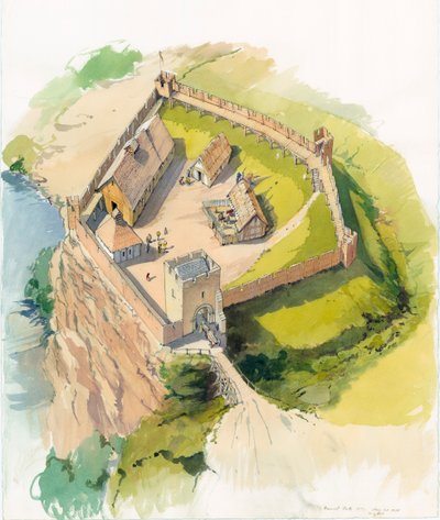 Castillo de Barnard, Durham, c. 1100 de Terry Ball
