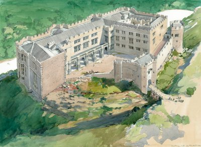 Castillo de Berry Pomeroy, principios del siglo XVII, c1990-2010 de Terry Ball