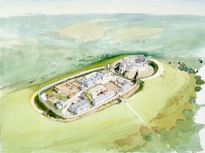 Castillo de Restormel, siglo XIV, c. 1990-2010 de Terry Ball