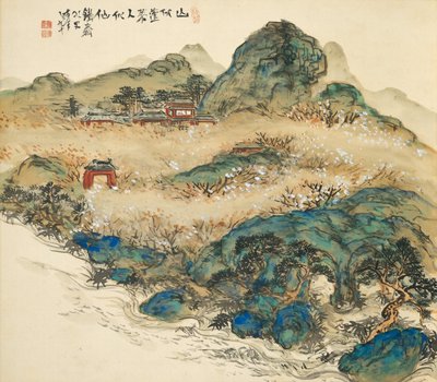 Monte Penglai Montaña de los Inmortales, 1924 de Tessai Tomioka